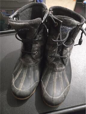 Sperry Saltwater Wool & Rubber Waterproof Duck Boots Women's Size 9M